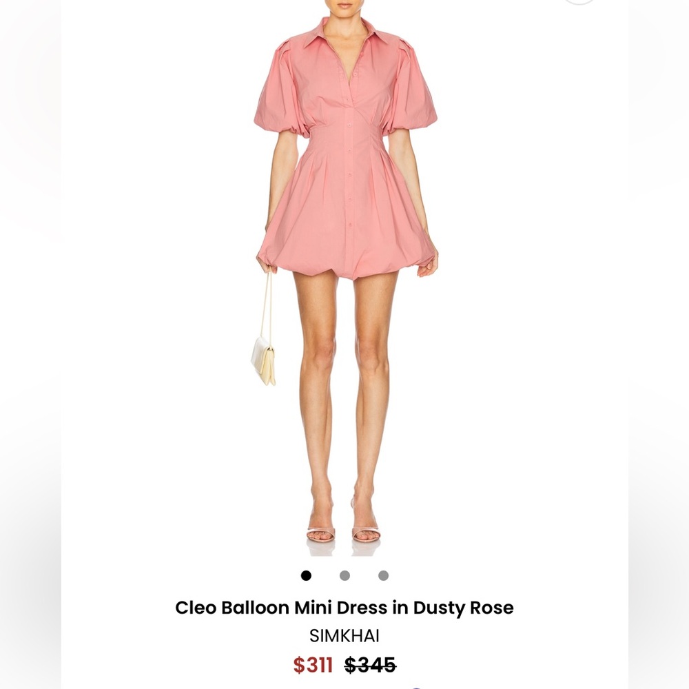 SIMKHAI Dusty Rose Mini Dress size 4 NEVER WORN!!!!